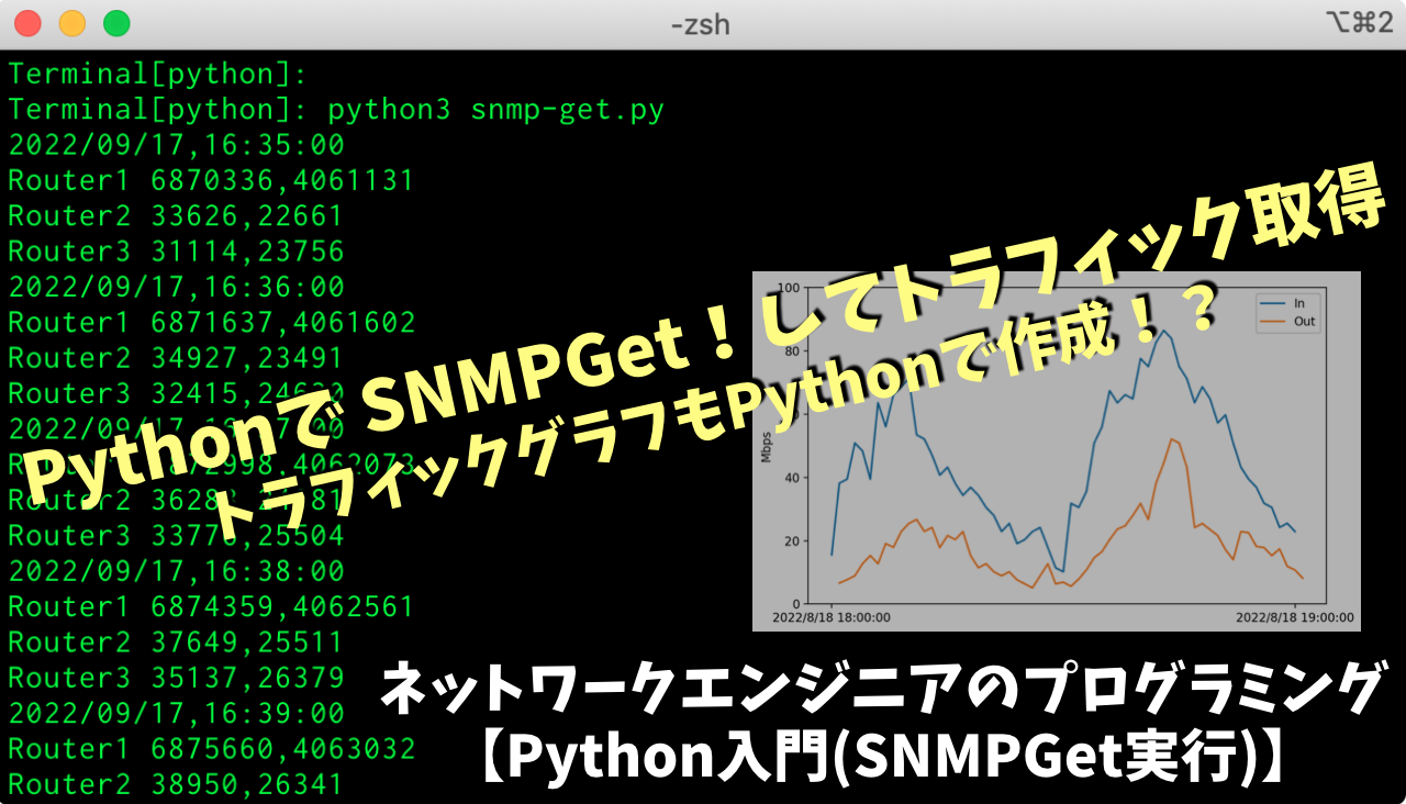 ネットワークエンジニアのプログラミング【Python入門(SNMPGet実行)】