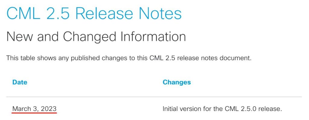CML2.5のリリース日